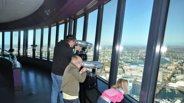 Dad And Kids On Obs Deck