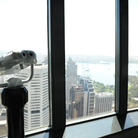 Observation Deck view through window