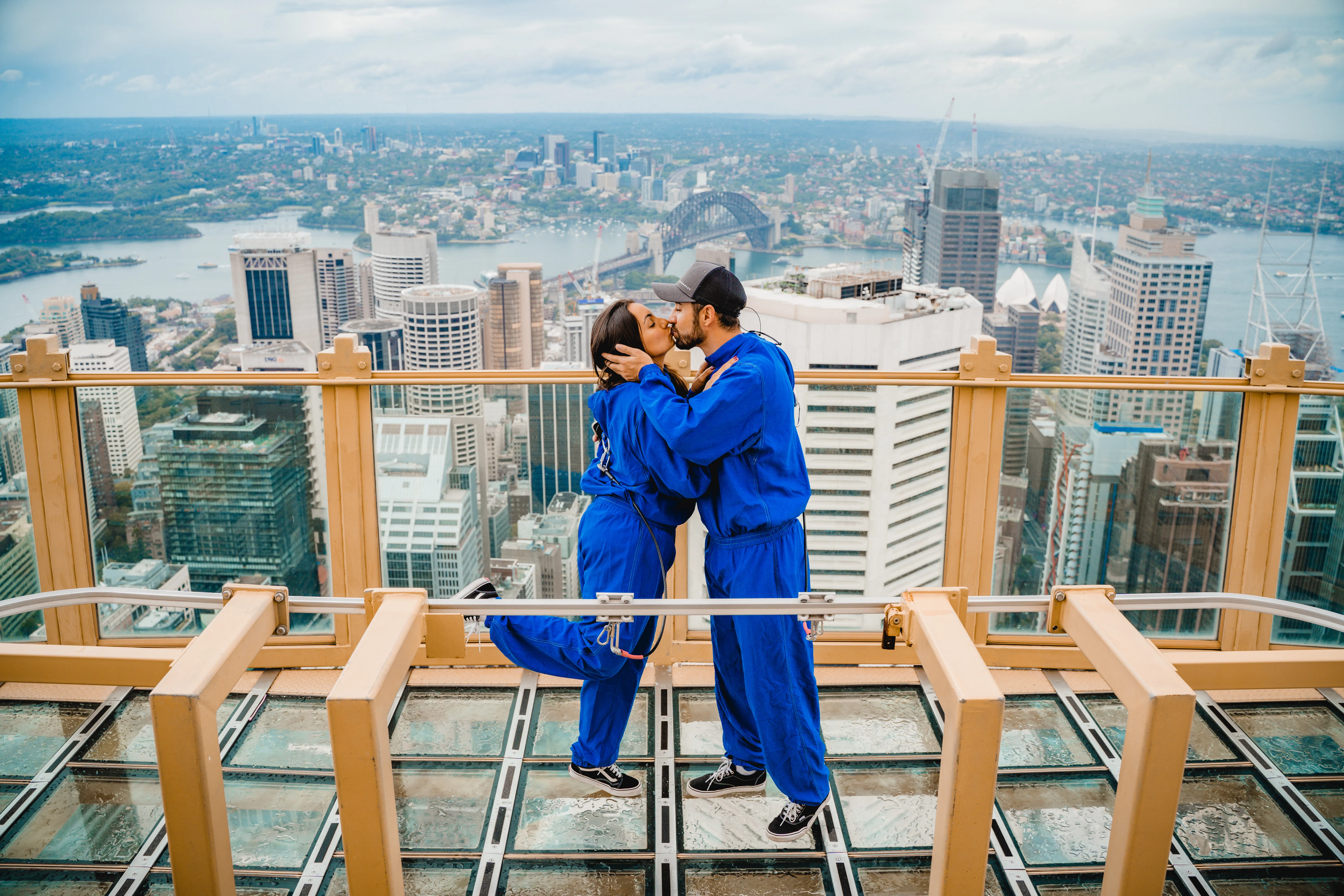 Private Skywalk Couple Kiss