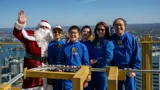 Santa On Sydney Tower Eye SKYWALK 2023 Henrys Family (2)