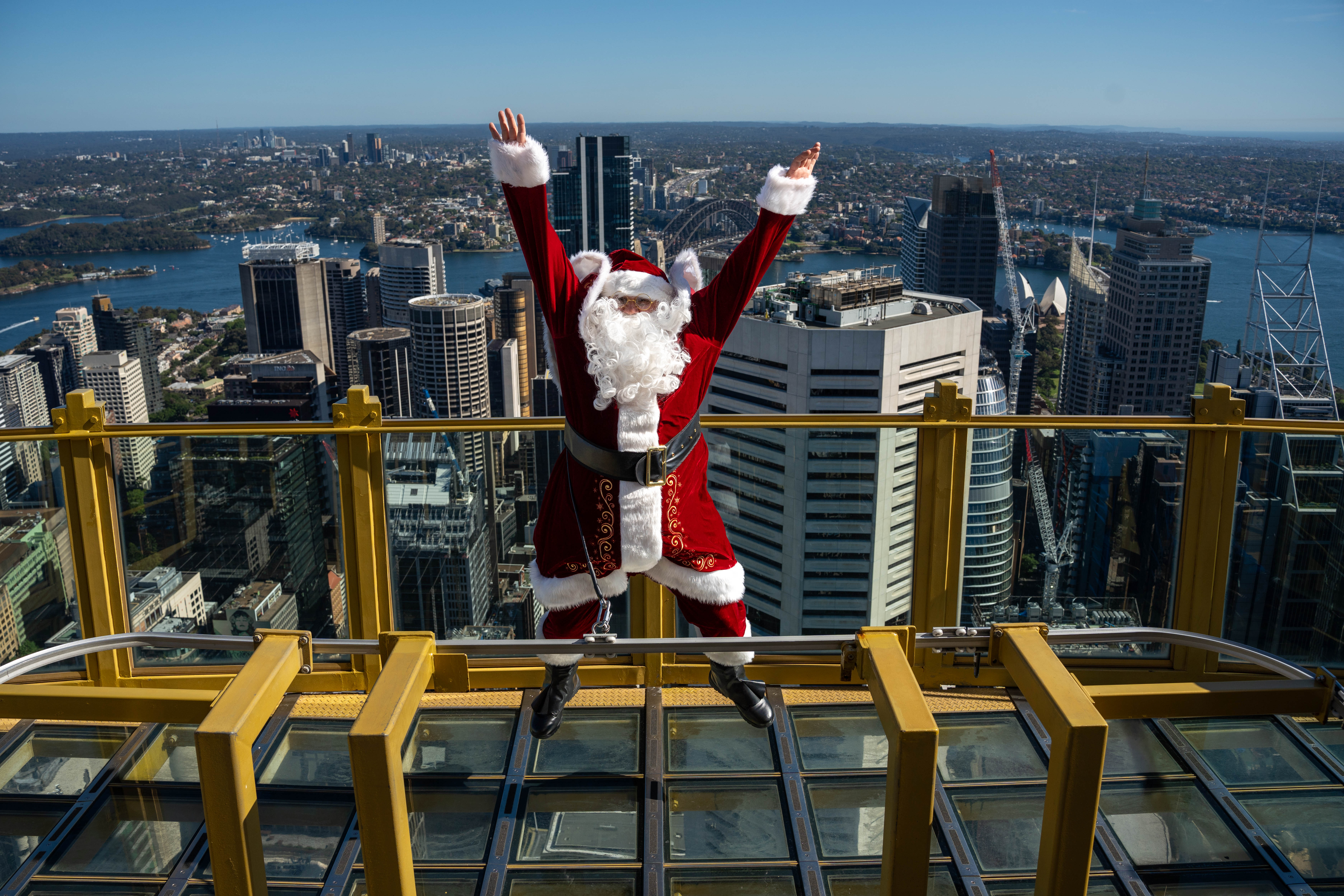 Santa On Sydney Tower Eye SKYWALK 2023 (6)