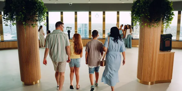 Guests walking across the Observation Deck