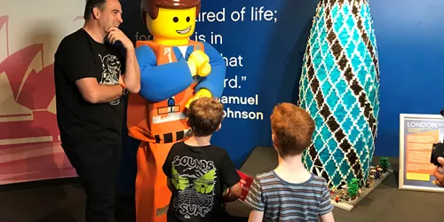 Brickman Visit at Sydney Tower Eye LEGO Exhibition
