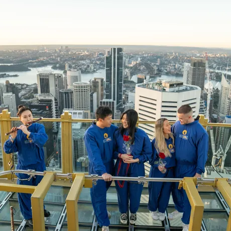 Grace Yu And Leo Liao With Chloe Li And Darcy Donoghue On Sydney Tower Eye For Chinese Valentines Day With Deyu Jiang On Flute4