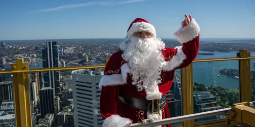 Santa On Sydney Tower Eye SKYWALK 2023 (1)