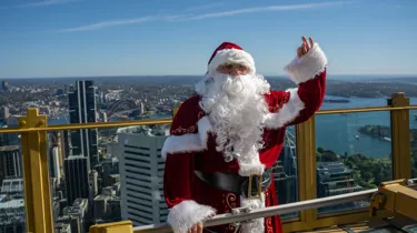 Santa On Sydney Tower Eye SKYWALK 2023 (1)